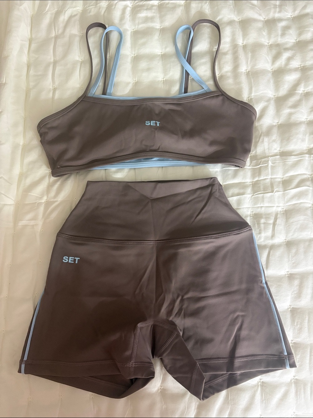 SET Active Brown/Blue activewear set